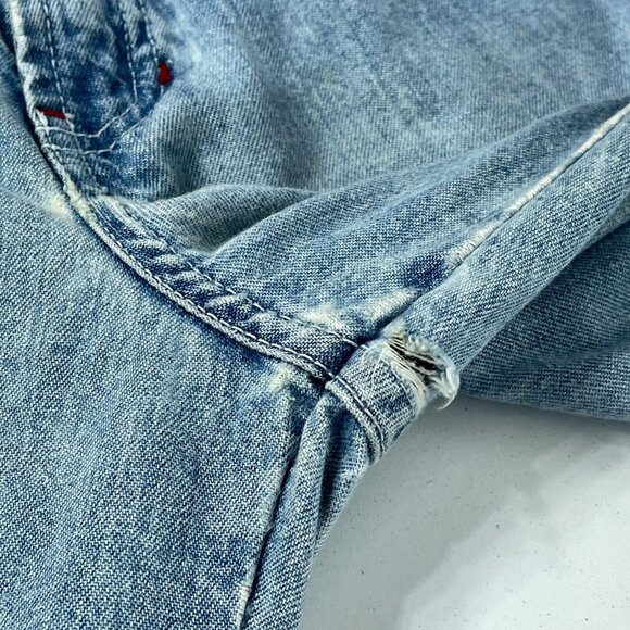 Abercrombie & Fitch Vintage Cargo Jeans Mens XLDistressed Blue *Flaw* 2916 - Picture 11 of 15